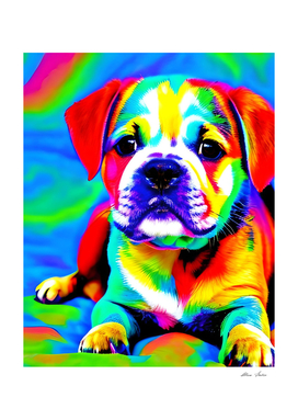 Cute colorful dog