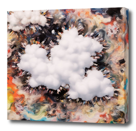 Art Digital - Cloud - an experimental mixed media art