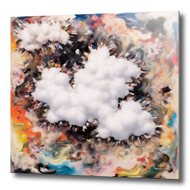 Art Digital - Cloud - an experimental mixed media art