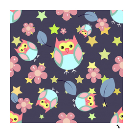 owl star pattern background