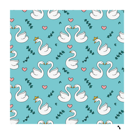 elegant swan pattern design