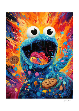Cookie Monster asbtract