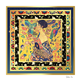 S.F. Remastered Version of Lady With a Fan by Gustav Klimt