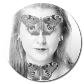 woman butterfly mask
