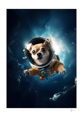 A chihuahua in space