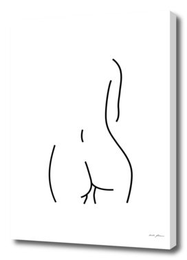 DERRIERE nude line art
