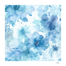 Frozen Blooms: A Delicate Watercolor of Strength and Beauty