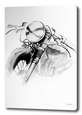 watercolor motorbike