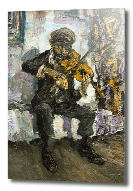street musician with violine