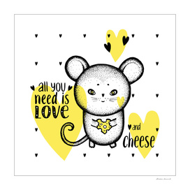 Mouse Love Cheese