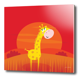 Red stylish giraffe : New art in shop