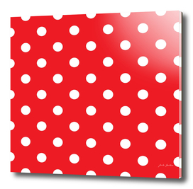 Luxury design : FOLK red and white Dots