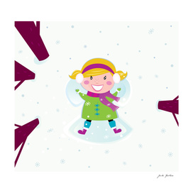 Little girl angel : in snow Collection