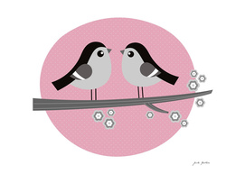 New romance 2 birds / Fashion illustration