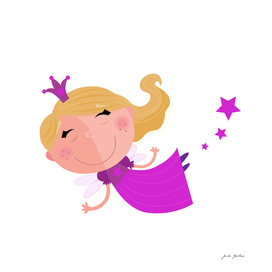 Magical fairy with stars / Kids original art