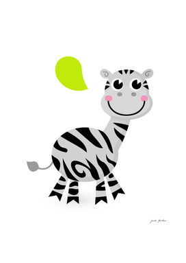 Cute handdrawn safari zebra
