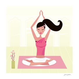 Home deco : wellness yoga girl