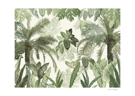 Modern Vintage Tropical Jungle Leaves #1 #tropical #wall
