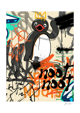 pingu penguin street art