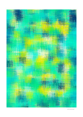 vintage painting texture abstract in green yellow and blue
