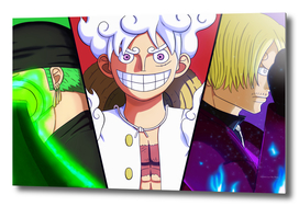 Zoro, Luffy and Sanji Anime One Piece