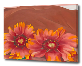 Georgia O'Keeffe "Red Hills with Flowers"