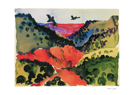 Georgia O'Keeffe - Canyon With Crows