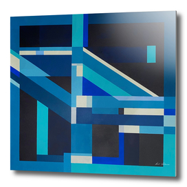 “Composition in blue”