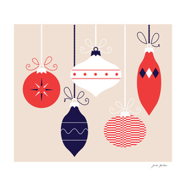 Xmas decoration : red and blue / FOLK