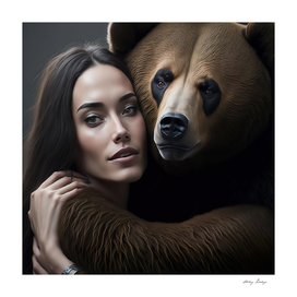 Bear with a girl-1