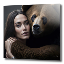 Bear with a girl-1