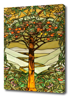 Louis Comfort Tiffany - Stained glass 12. Tree of life