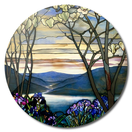Louis Comfort Tiffany , Stained glass 4, Magnolias