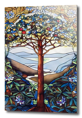 Louis Comfort Tiffany - Stained glass, tree of life