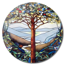 Louis Comfort Tiffany - Stained glass, tree of life