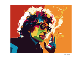Bob Dylan Pop Art WPAP