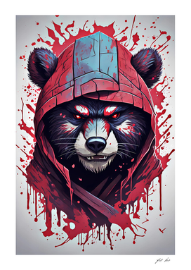 A bear in a red hood