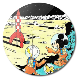 Donald and Mickey Mouse on mars