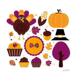 Creative halloween collection : purple brown