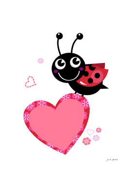 New! lady bug with Heart design