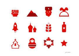 New in creative shop : Russia icons / RED