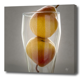 Still life pears in glass