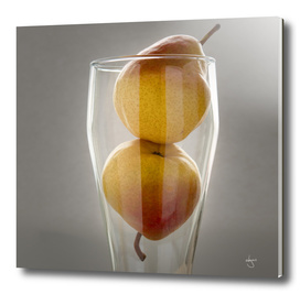 Still life pears in glass