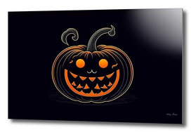 Image of a classic Halloween pumpkin on a black background