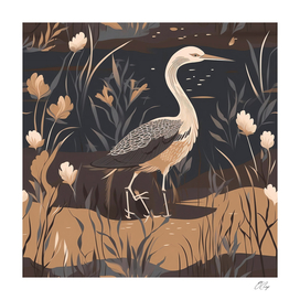 Serene Flowing Heron