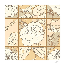 Whimsical Camellia Tile
