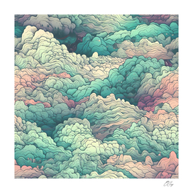 Enchanting Aqua Cloudscape