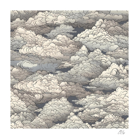 Slate Abstract Clouds