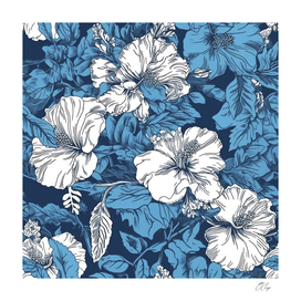 Botanical Blue Elegance