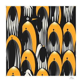Streamlined Monochrome Penguin